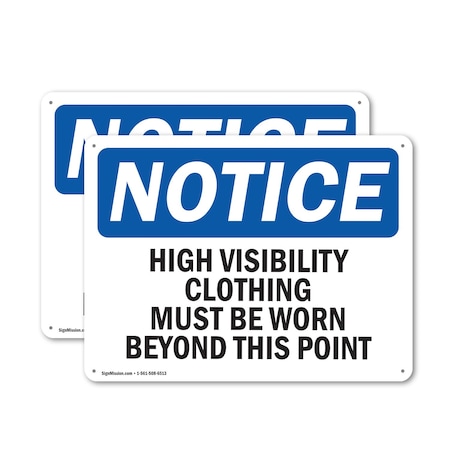Signmission 7 in Height, 10 in Width, Plastic, Rectangle OS-2PACK-NS-P-710-L-13496